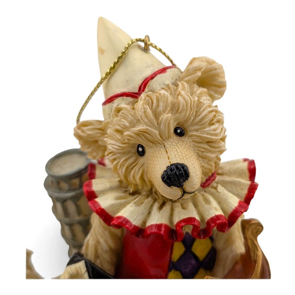 Italy Travel Teddy Bear Figurines Set of 2 Pisa Venice Gondola Ornaments 4"